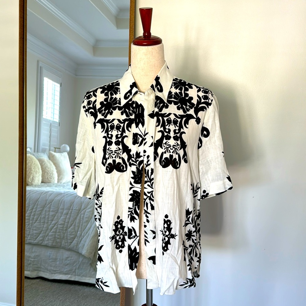 Zara 100% linen shirt